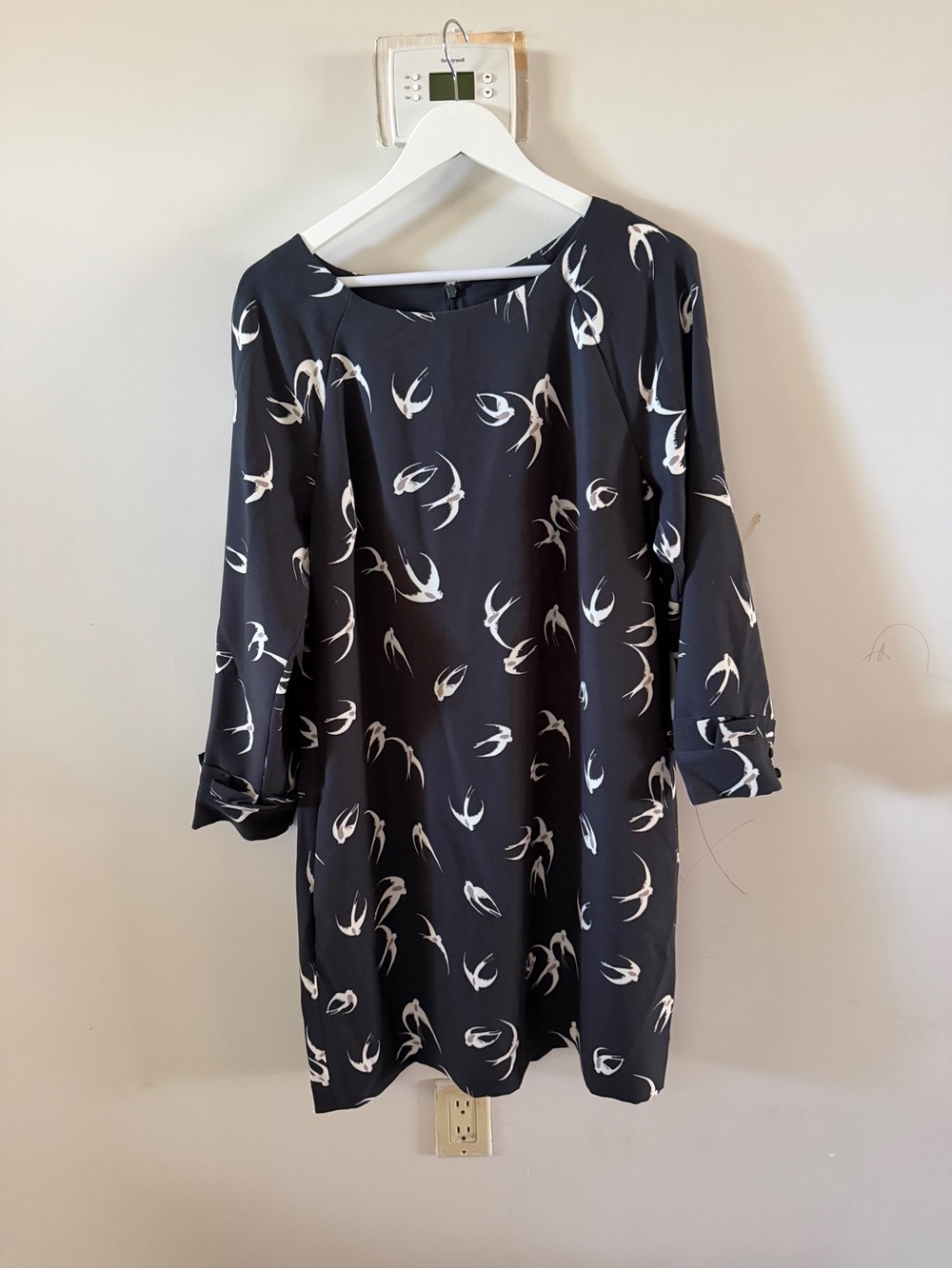Banana Republic Women's grey Printed Shift Dress